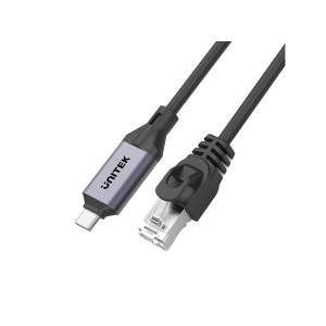 Adapter / karta sieciowa USB-C RJ45 1Gbps kabel 2m Unitek C18148AGY01-2M