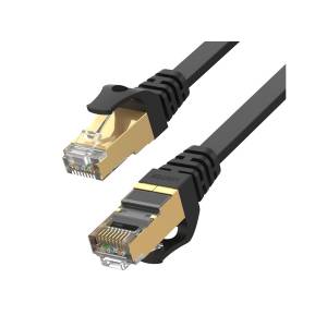 Patch cord SSTP kat.7 1,0m Unitek C1897BK-1M płaski czarny