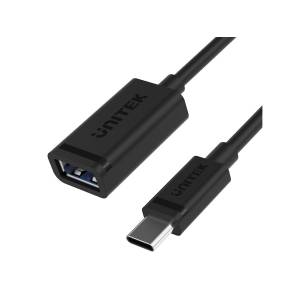 Kabel USB C na USB A żeńskie 10Gbps 60W Unitek C476BK-1M