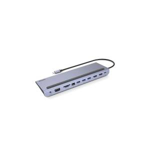 Hub USB-C -> USB x3 HDMI 4K VGA RJ45 PD czytnik SD audio Unitek D1022B