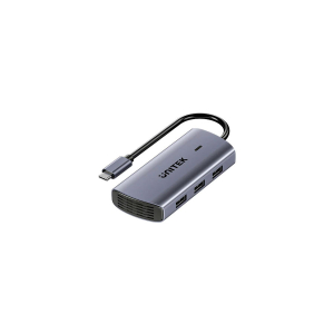 Hub USB-C -> USB 3.1 x3 Gigabit PD 100W HDMI Unitek D1113CGY01 Hub USB-C -> USB 3.1 x3 Gigabit PD 100W HDMI Unitek D1113CGY01