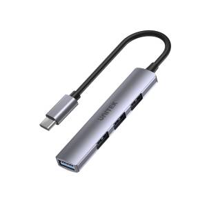 Hub USB-C -> USB 3.0 x1 + USB 2.0 x3 Unitek H1208B