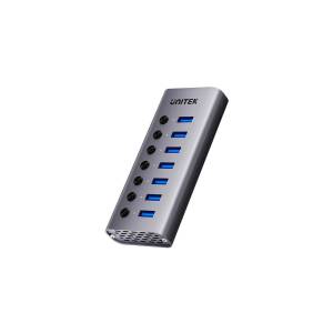 Hub USB-A 3.0 x7 z wyłącznikami portów 5Gbps Unitek H1314A01-EU