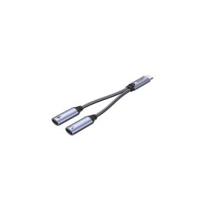 Adapter USB-C -> 2 x USB-C audio i zasilanie 18W Unitek M206A