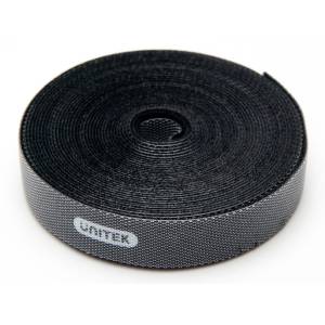 Taśma rzepowa czarna 5m x 14mm rolka Unitek OT142BK