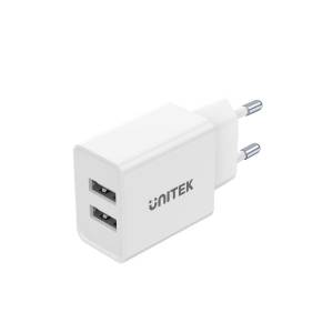 Ładowarka USB-A x2 12W max 2.4A Unitek P1113A-EU biała