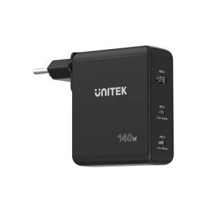 Ładowarka sieciowa GaN USB A, 2x USB-C PD 140W QC3.0 Unitek P1115A