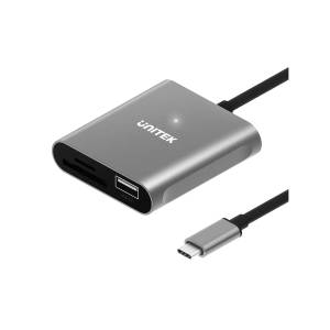 Czytnik kart SD/microSD 5Gbps + hub USB 2.0 Unitek R1008A