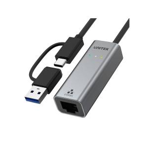 Karta sieciowa USB C/USB A -> RJ45 2.5Gbit Ethernet Unitek U1313C
