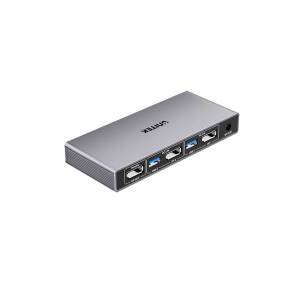 Przełącznik KVM DP 1.4 x2 USB 3.0 x4 Unitek V1310AGY01-EU