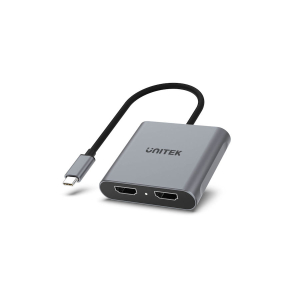 Adapter USB-C -> 2x HDMI 2.0 4K 60Hz MST Unitek V1404BGY01
