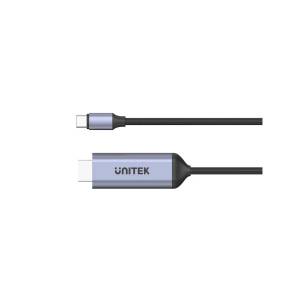 Kabel USB-C -> HDMI 8K USB 4 HDR10+ HDCP 2.3 1.8m Unitek V1423BGY01 Kabel USB-C -> HDMI 8K USB 4 HDR10+ HDCP 2.3 1.8m Unitek V1423BGY01