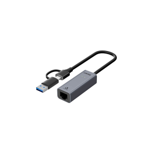 Karta sieciowa USB-C/USB-A -> RJ45 1Gbps Unitek Y-3465AGY01