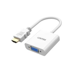 Adapter HDMI -> VGA FullHD 60Hz Unitek Y-6333C01 biały