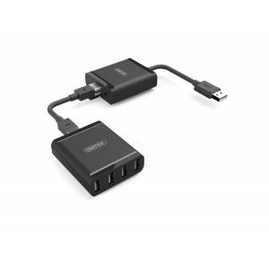 Kabel USB 2.0 A-A przedłużacz UTP 60m 4-porty USB Unitek Y-2516