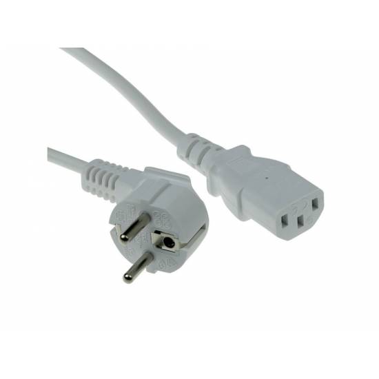 Kabel zasilania C13 - Schuko 3,0m biały AK5238