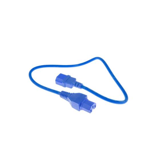 Kabel zasilania C14 - C15 0,6m AK5299 niebieski