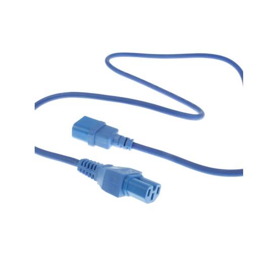 Kabel zasilania C14 - C15 1,2m AK5305 niebieski