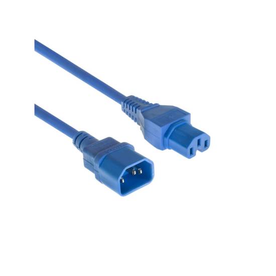 Kabel zasilania C14 - C15 1,2m AK5305 niebieski