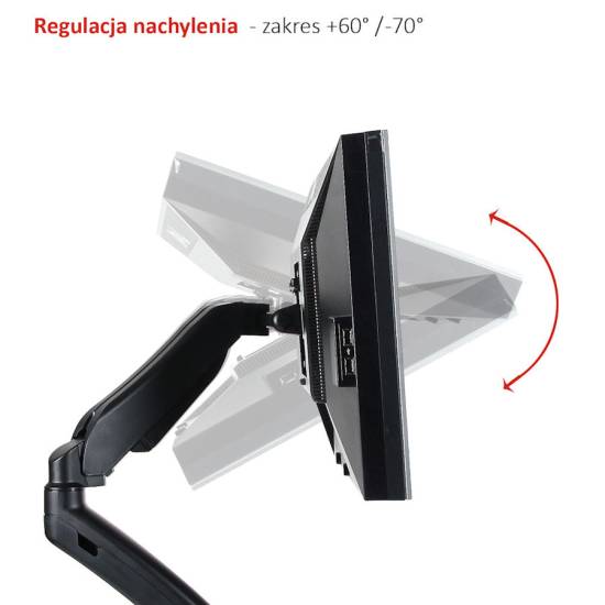 Ramię naścienne do LCD ze sprężyną gazową Art L-12GW