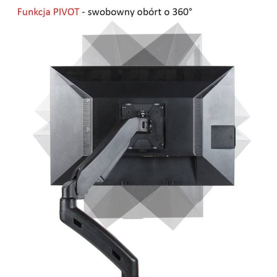 Ramię naścienne do LCD ze sprężyną gazową Art L-12GW