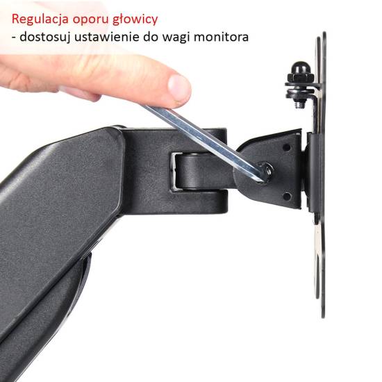 Ramię naścienne do LCD ze sprężyną gazową Art L-12GW