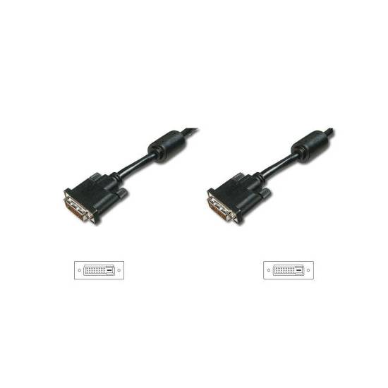Kabel DVI-D DualLink 24+1 M/M czarny 5m AK-320101-050-S