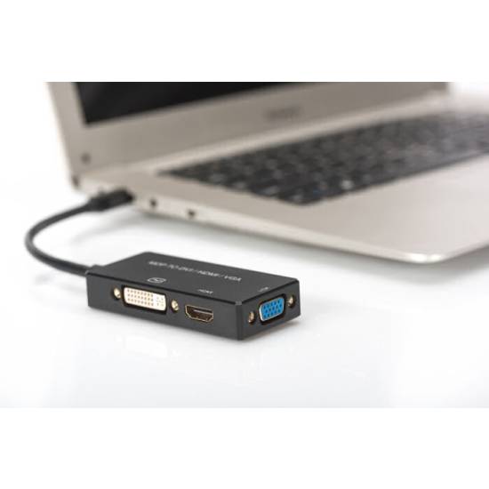 Adapter mini DisplayPort 1.2 -> VGA / DVI / HDMI Assmann AK-340419-002-S