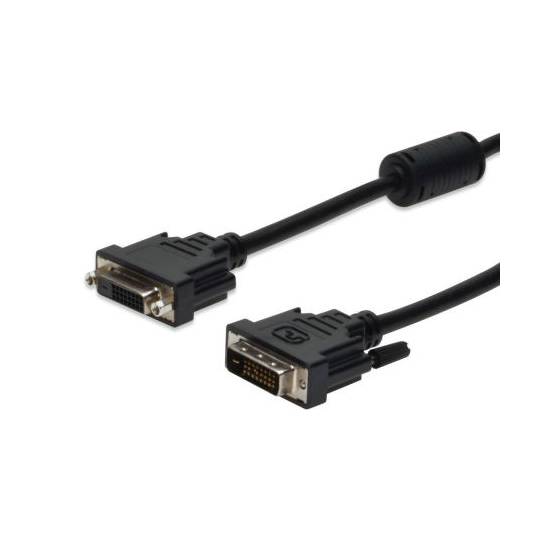 Kabel DVI-D DualLink 24+1 M/Ż czarny 5m Assmann AK-320200-050-S