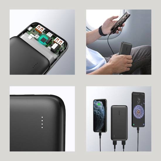 Powerbank 10000mAh USB-C 2xUSB-A 18W Aukey PB-N73S