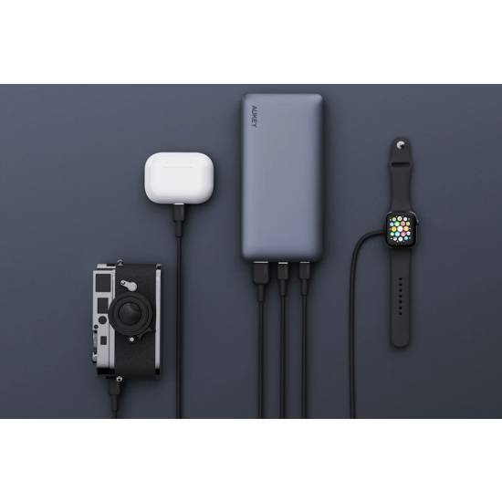 Powerbank 20000mAh 2x USBC PD 65W USBA 18W Aukey PB-Y43