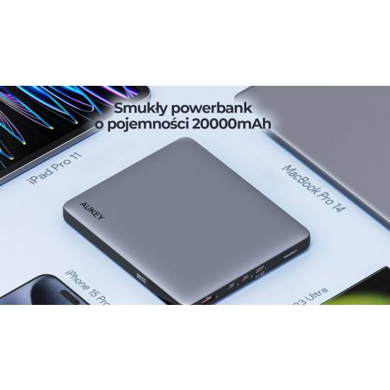 Powerbank 20000mAh 3x USB-C PD 3.0 100W Aukey PB-Y44