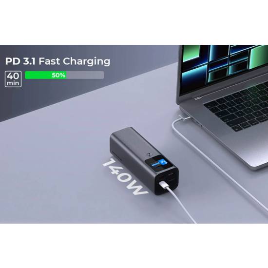 Powerbank 27600mAh 2x USBC, USBA do laptopa 140W Aukey PB-Y45