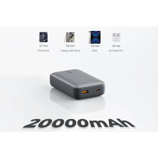 Powerbank 20000mAh mini USBC 22,5W USBA Aukey PB-Y57