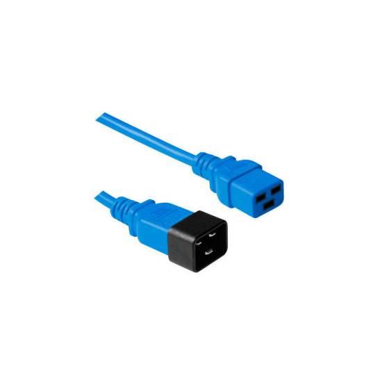 Kabel zasilania C19 - C20 1,2m niebieski AK5093