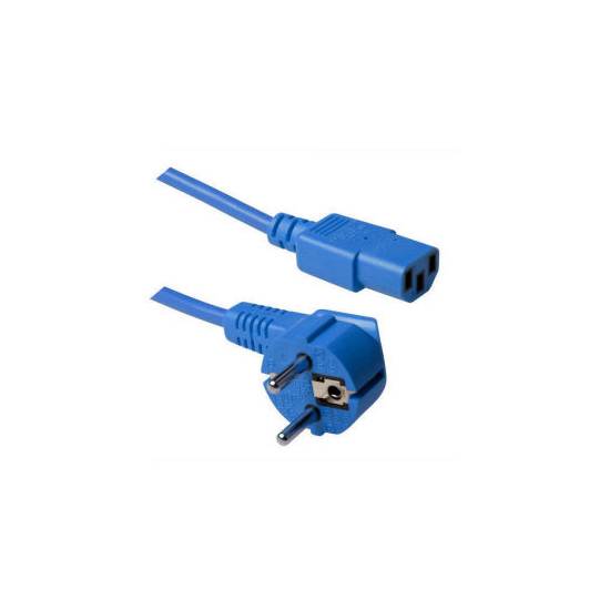 Kabel zasilania C13 - Schuko 1,2m niebieski AK5133