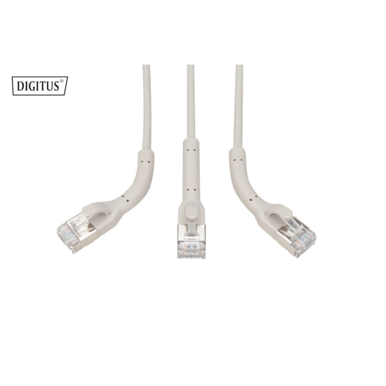 Patch cord F-FTP kat. 6A AWG 32/7 TPE-LSZH zginany 2,0m szary Digitus DK-1632-A-020B