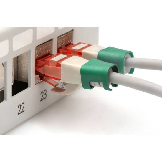 Klips do wtyku RJ45 100szt zielony Digitus A-CC-G