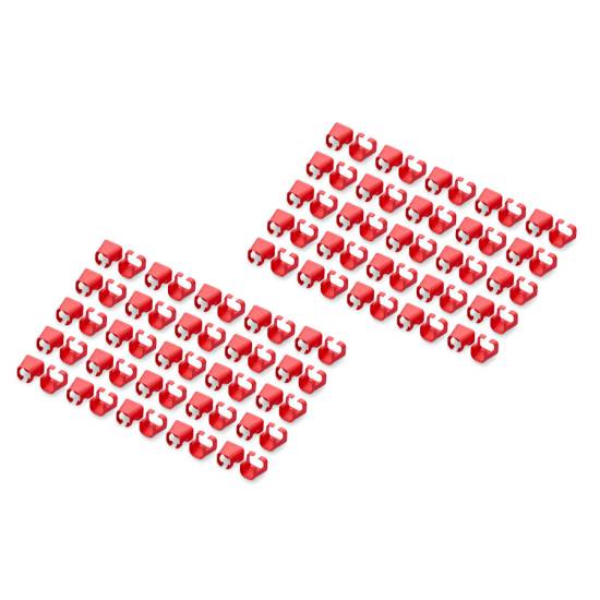 Klips do wtyku RJ45 100szt czerwony Digitus A-CC-R