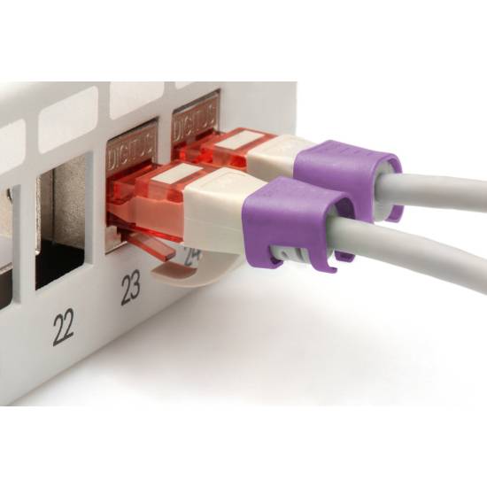 Klips do wtyku RJ45 100szt fioletowy Digitus A-CC-VI