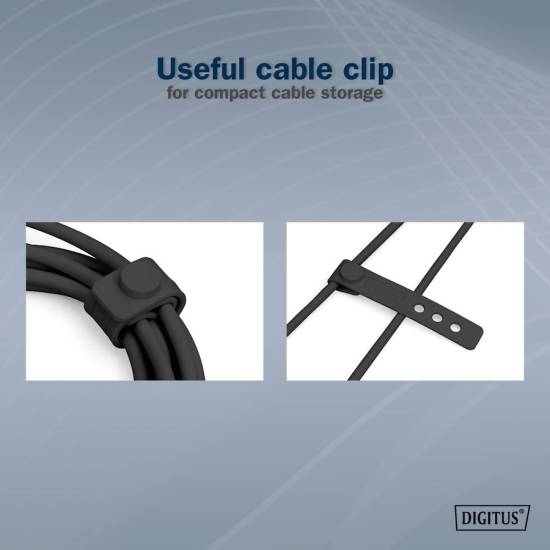 Kabel USB 2.0 USBA - USB-C 60W czarny 1,0m silikonowy Digitus AK-300340-010-S