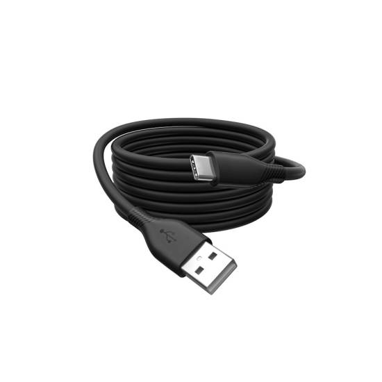 Kabel USB 2.0 USBA - USB-C 60W czarny 1,0m silikonowy Digitus AK-300340-010-S