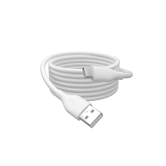 Kabel USB 2.0 USBA - USB-C 60W biały 2,0m silikonowy Digitus AK-300340-020-W