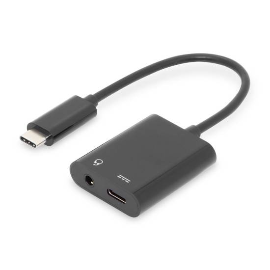 Adapter USB-C -> mini jack i Typ-C 100W Digitus AK-300400-002-S