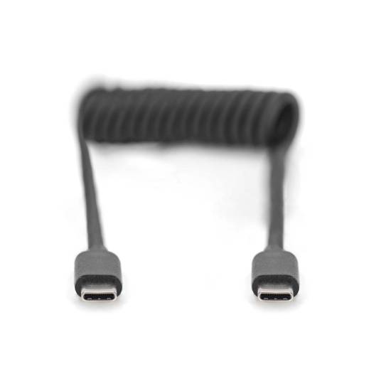 Kabel USB 2.0 C - USB C spiralny Digitus AK-300431-006-S