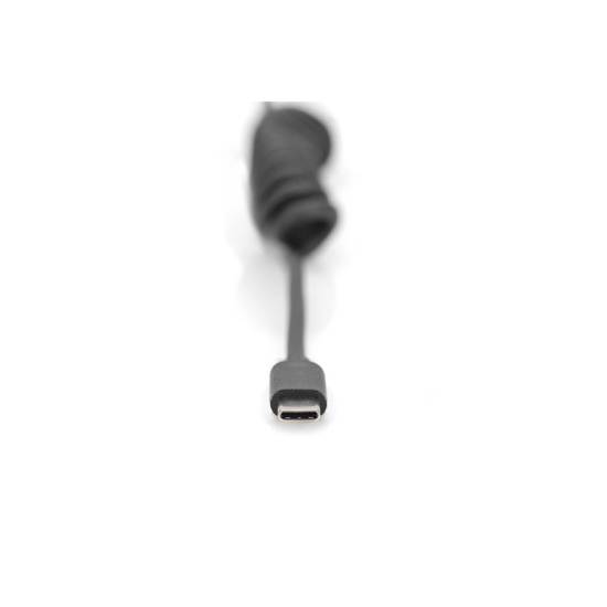 Kabel USB 2.0 C - USB C spiralny Digitus AK-300431-006-S
