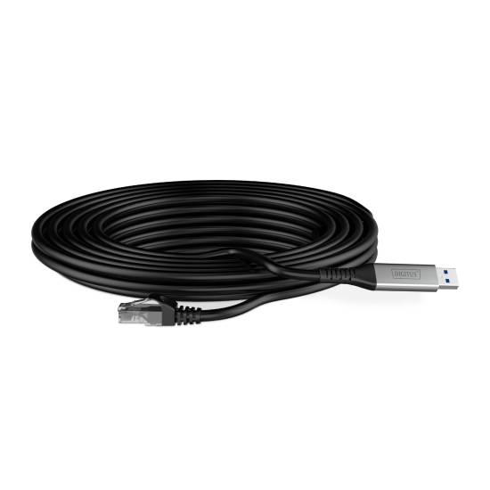 Adapter / karta sieciowa USB-A RJ45 1Gbps kabel 2m Digitus AK-300600-020-S