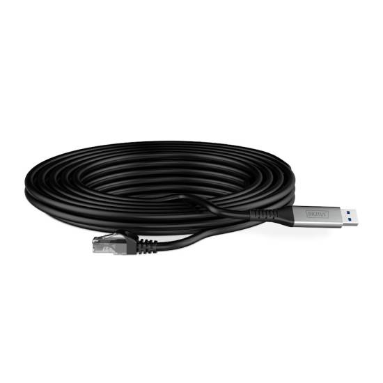 Adapter / karta sieciowa USB-A RJ45 1Gbps kabel 3m Digitus AK-300600-030-S