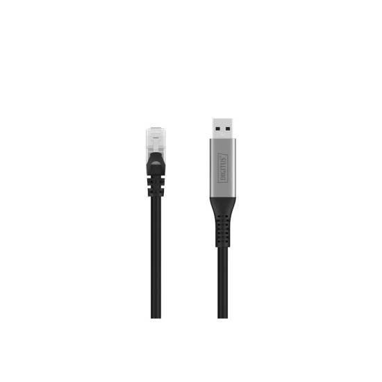Adapter / karta sieciowa USB-A RJ45 1Gbps kabel 15m Digitus AK-300600-150-S