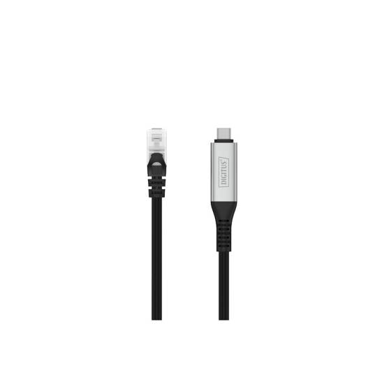 Adapter / karta sieciowa USB-C RJ45 1Gbps kabel 5m Digitus AK-300601-050-S